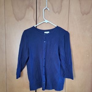 Croft and Barrel size m 3/4 length sleeve sweater navy